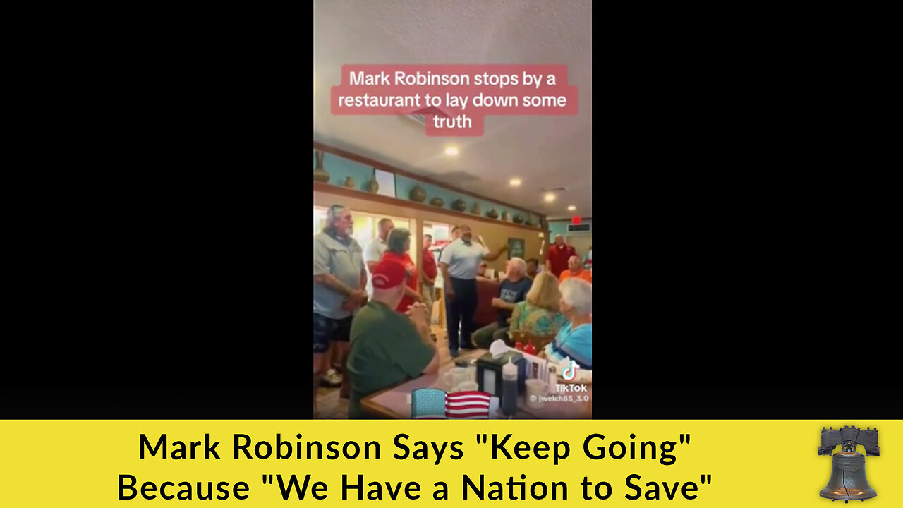 Mark Robinson Says "Keep Going" Because "We Have a Nation to Save"