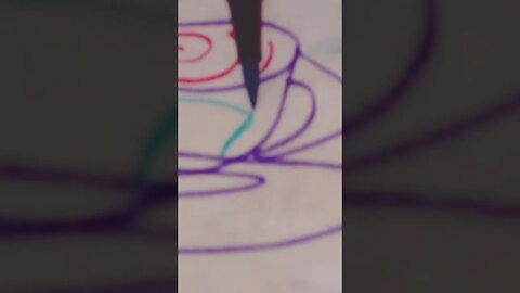 continous line drawing latte cup #tombowdualbrushpens #teaser #justforfun #intuitiveart