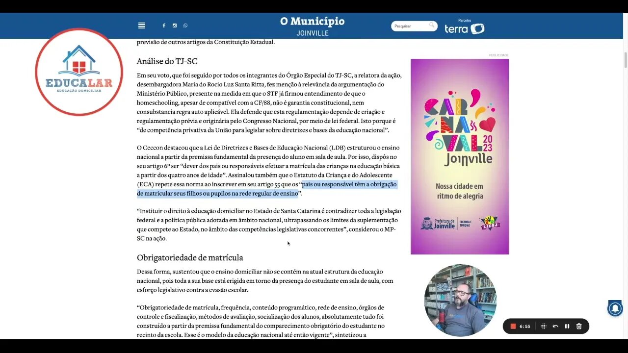 Justiça de SC Declara Homeschooling Inconstitucional