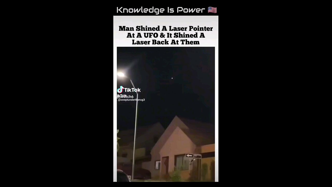 Man Shine Laser At Ufo And It Flash Back