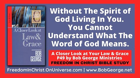 Without The Spirit of God Living In You. You Cannot Understand What The Word of God Means.