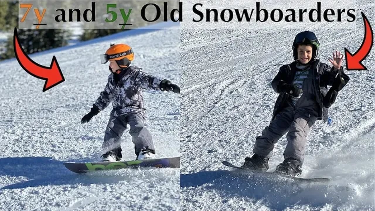 Kids shooting down the slopes at Northstar, CA.