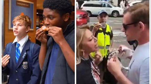 Guy Eats Meat In Front Of Toxic Vegan #vegan