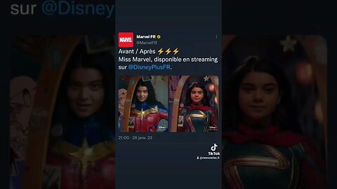 Avant / Après ⚡️⚡️⚡️Miss Marvel, disponible en streaming sur #disneyplus