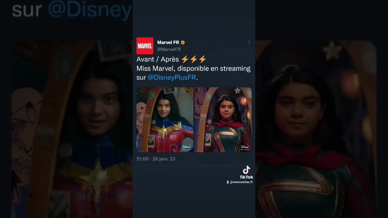 Avant / Après ⚡️⚡️⚡️Miss Marvel, disponible en streaming sur #disneyplus