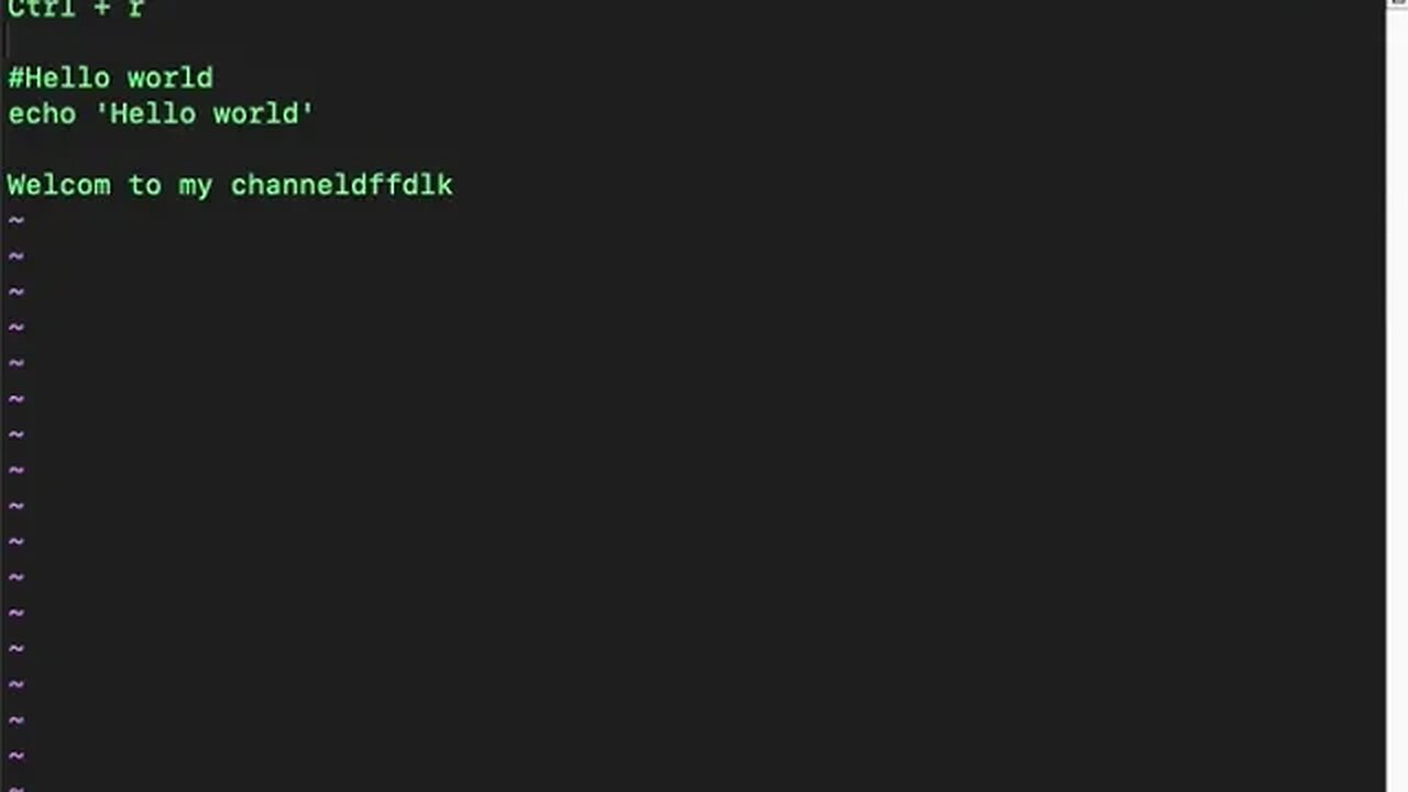 Undo and Redo in Vim Editor/Terminal