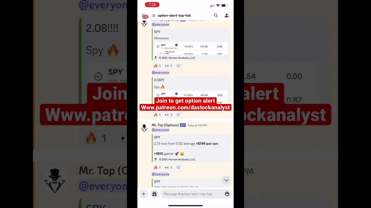 Today”s option trade!