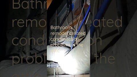 Remodeled bathroom ventilation mistake caught in attic