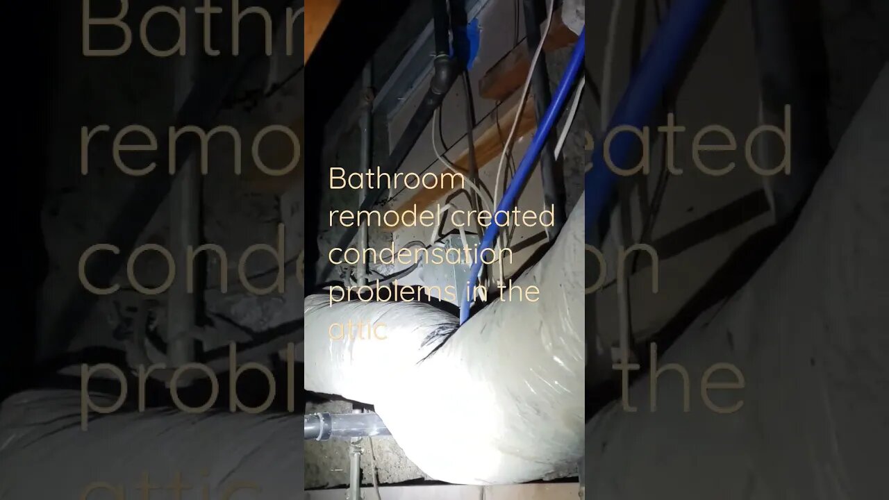 Remodeled bathroom ventilation mistake caught in attic