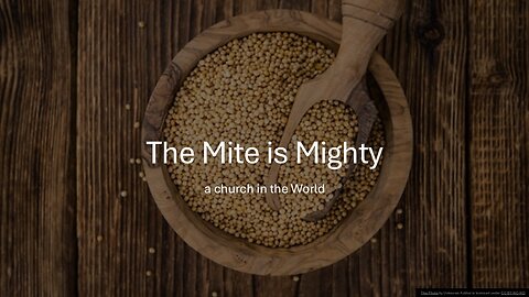 "The Mite is Mighty" -- Matthew 13:31-32