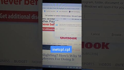 inetcpl.cpl #shorts #youtubeshorts