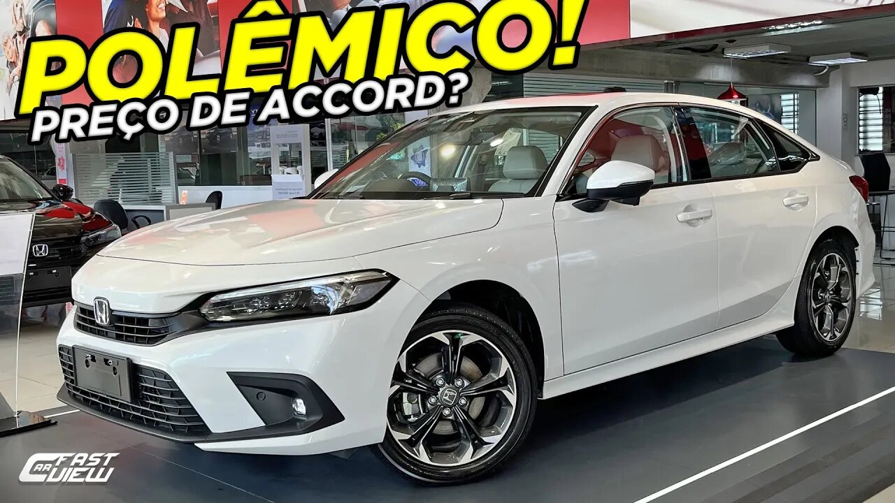 NOVO HONDA CIVIC 2023 BRANCO TOPÁZIO COM REVESTIMENTO EXCLUSIVO CUSTA QUASE 2 COROLLAS! VALE A PENA?