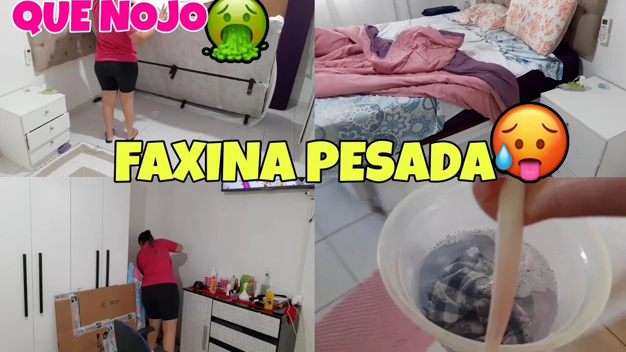 FAXINA PESADA NO QUARTO DO CASA🥵 MUITA SUJEIRA 😰 QUE NOJO