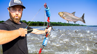 Shooting Invasive Flying Carp with a Bow