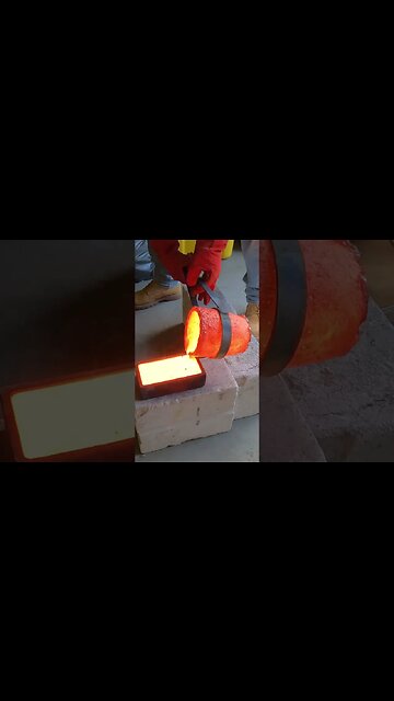🔥Amazing Metal casting 🔥 huge #copper #ingot #metalcasting