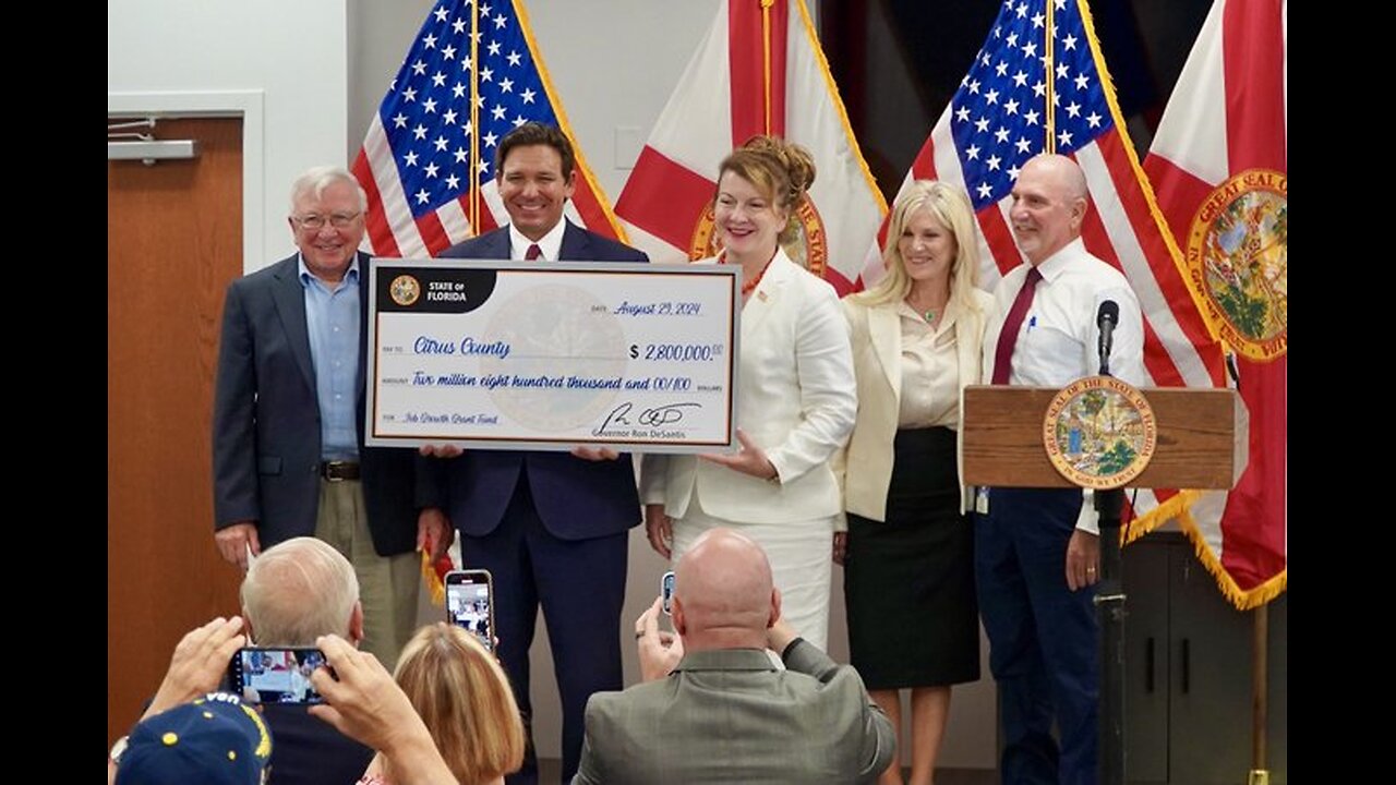 Governor DeSantis Announces Funding for Infrastructure Improvements in Citrus County