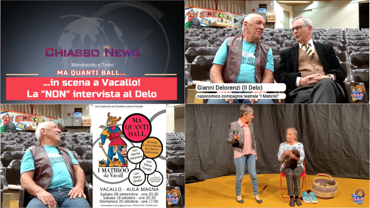 MA QUANTI BALL in scena a Vacallo - La "NON intervista al Delo