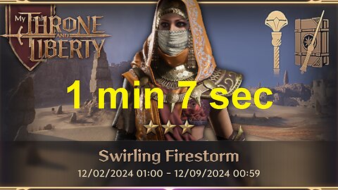 Throne and Liberty - Swirling Firestorm 1 min 7 sec (Wand + Staff)