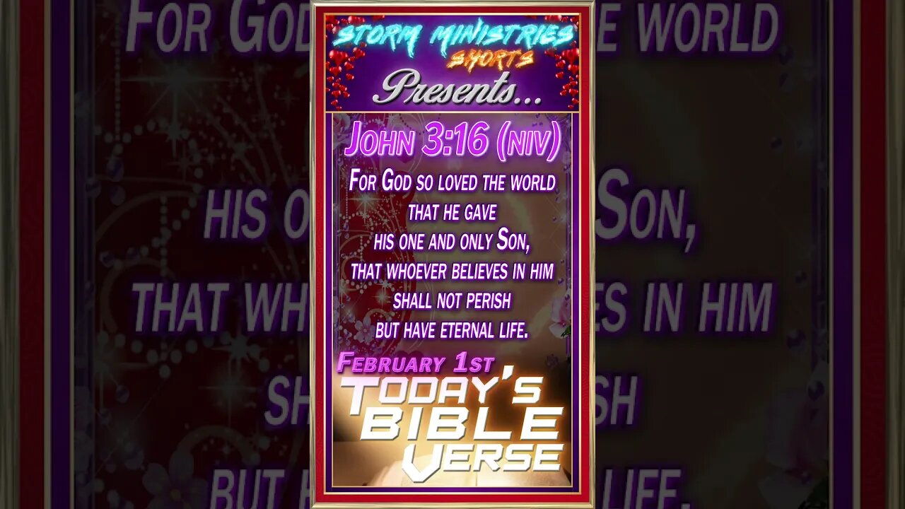 FEB 1, 2023 | STORM MINISTRIES | Daily Bible Verse | John 3:16 (NIV) | #shorts