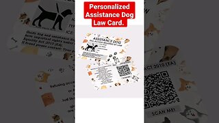 Personalized UK assistance dog card.#assistancedogs #ukdogs