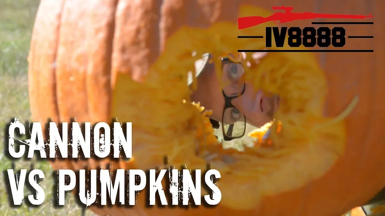 37mm Cannon vs Pumpkins!