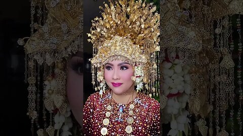 Cantik & Anggun ! Pengantin Pakaian Adat Sumatera Selatan - Indonesia #shorts #short #shortvideo