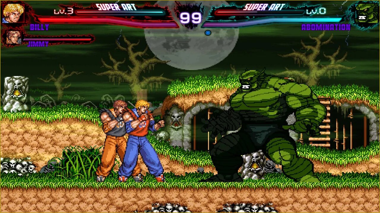 Mugen: Billy & Jimmy Dragon vs Abomination