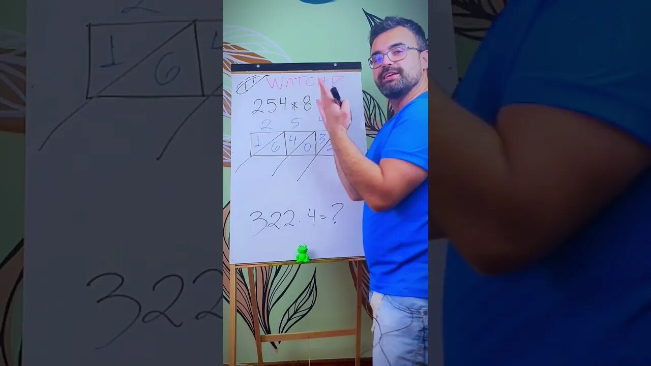 Multiplicação do Quadrado! 🐸💪🤝👍 Sabia desse método? Matemática do Saber