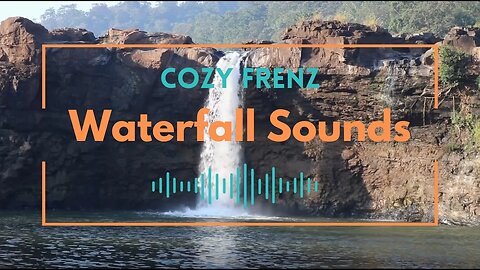 Relaxing Cliff Waterfall, White Noise For Sleeping/Studying