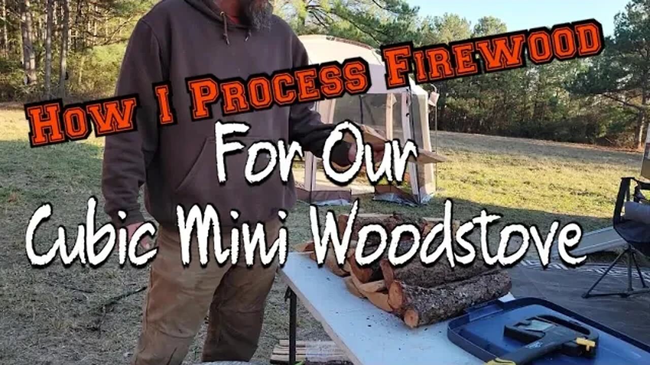 Processing Firewood for our Cubic Mini Woodstove #woodstove #firewood #rvlife #rvliving #vanlife