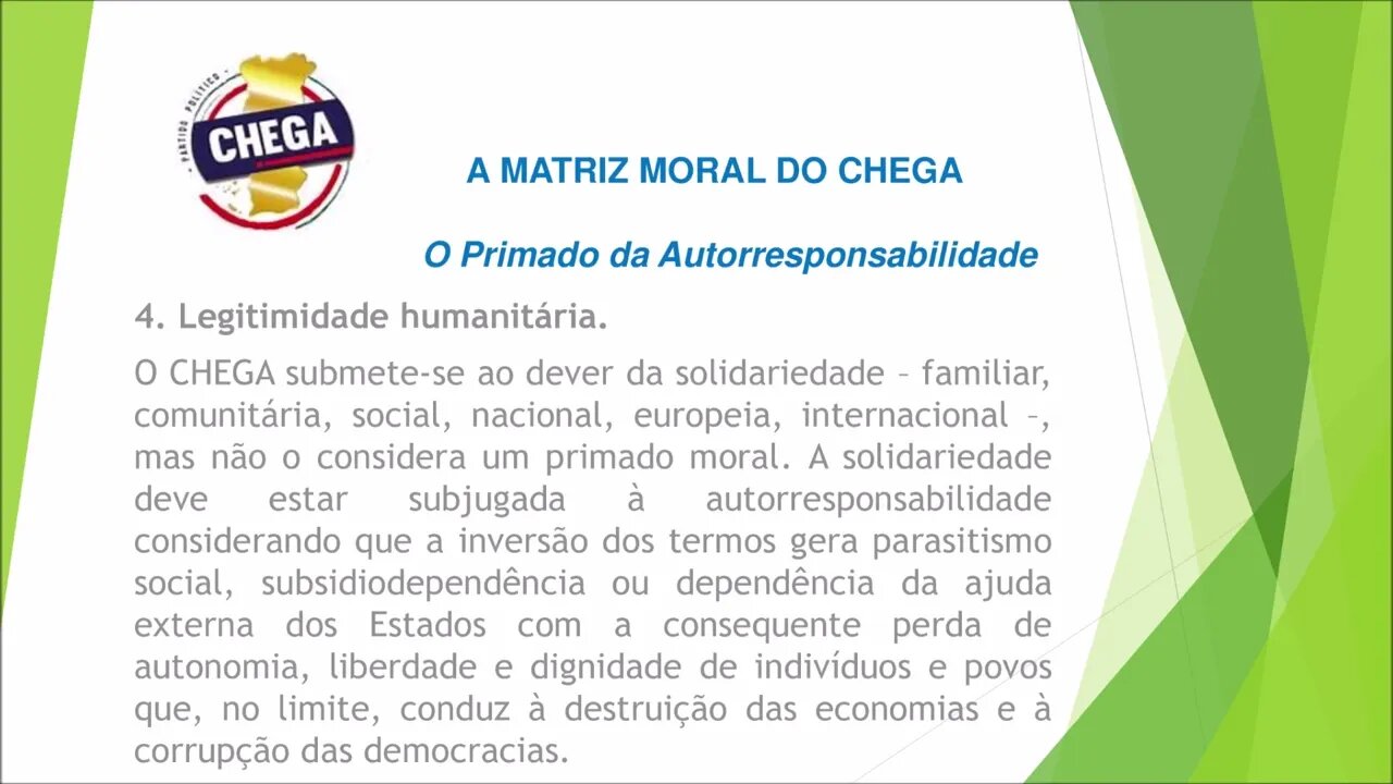 4 O Chega ponto por ponto. Gostava que me dissessem onde é que está o extremismo aqui?!