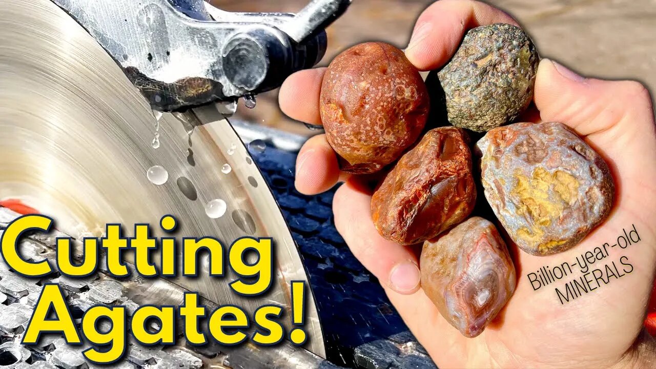 Cutting INCREDIBLE agate gems // Exposing billion-year-old bands!