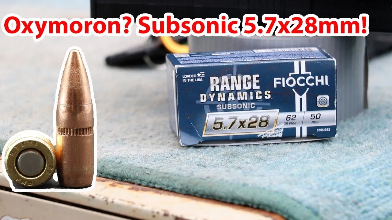 5.7x28mm, 62gr FMJ, Fiocchi Range Dynamics (57sub62)