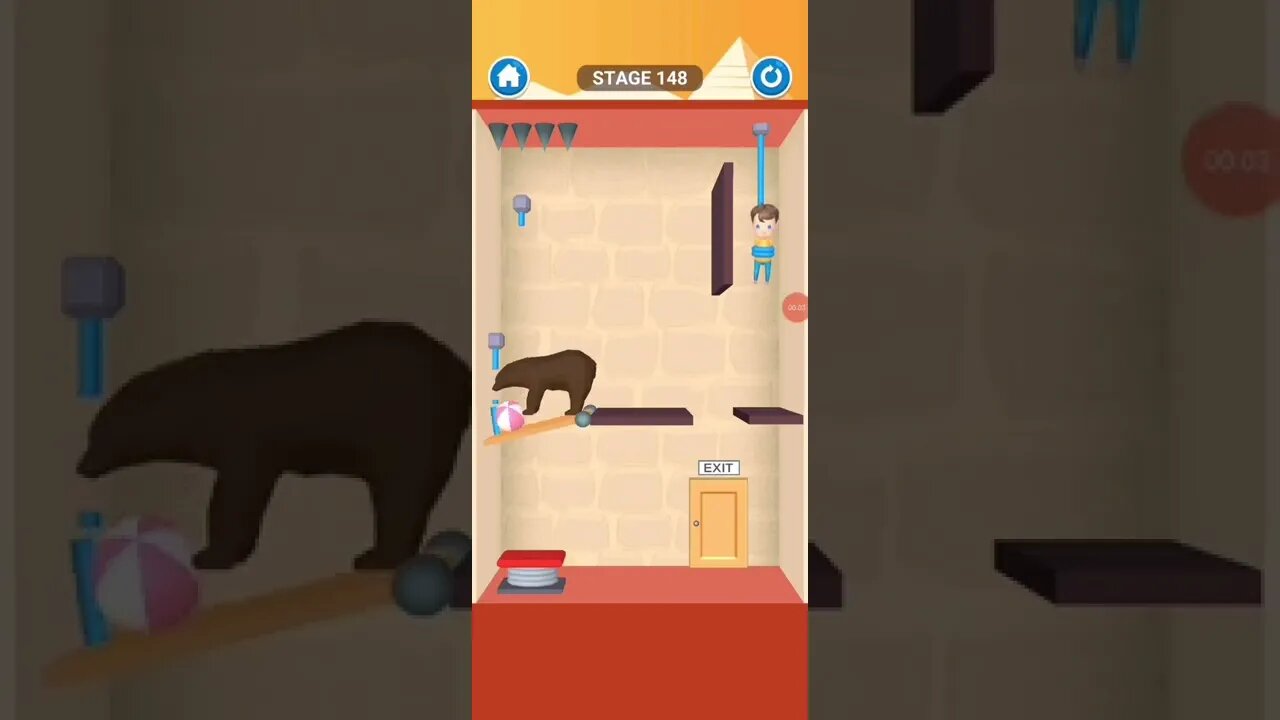 rescue cut rope puzzle 😎 #shorts