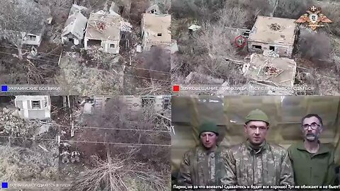 Ukrainian servicemen captured in Kurakhovo by Russian soldiers from the 5th Brigade