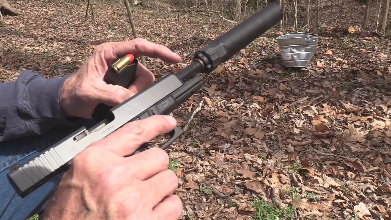 Glock 41 Suppressed Close up