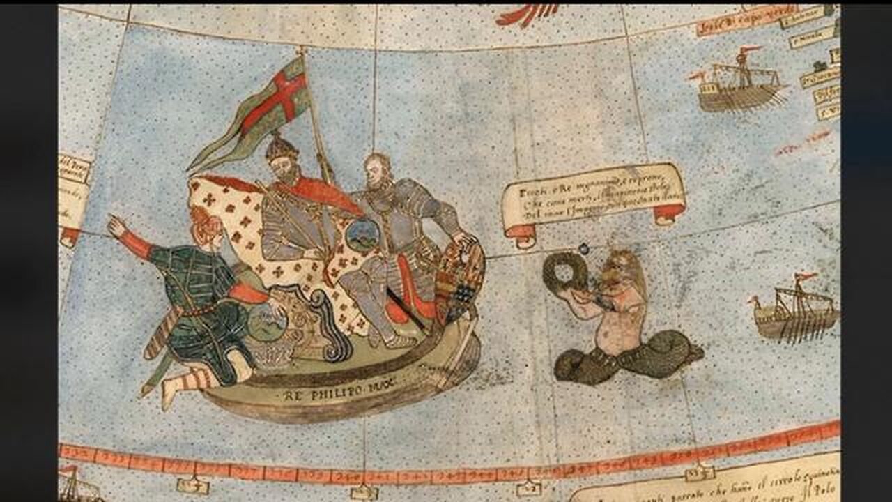 Restored map from 430 years ago shows Mermen and Unicorns - RFB