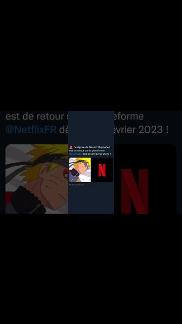 🚨L’intégrale de Naruto Shippuden est de retour sur la plateforme @NetflixFR dès le 1er Février 2023