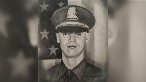 Ohio artist battling Parkinson's creates portrait of Officer Jerving