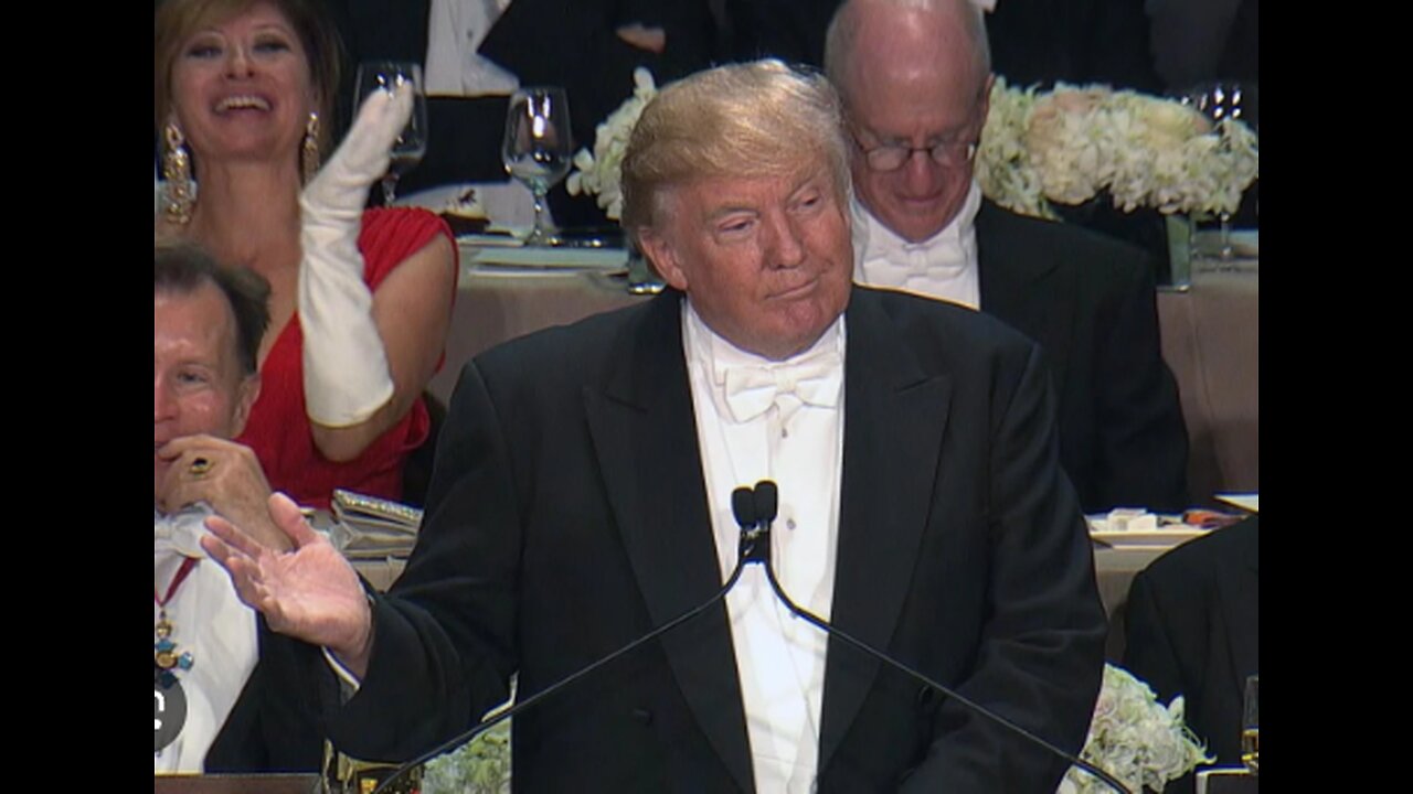 October 19, 2016 - President Trump at Al Smith Dinner Roasting Hillary and Media!