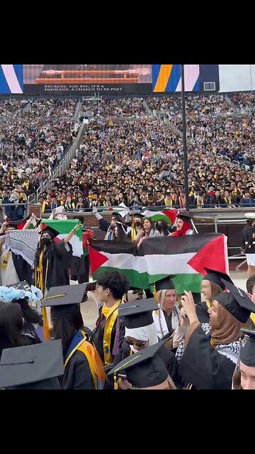 Pro Hamas Protesters Ruin Univ of Michigan's Commencement Ceremony