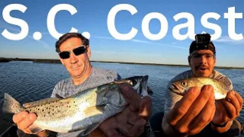 Fishing The S.C. Coast For SeaTrout and RedDrum. CATCH AND COOK.