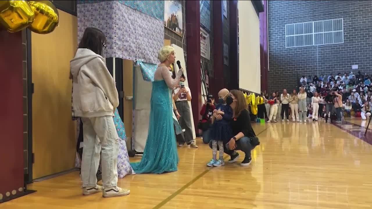 Golden High School kicks off Wish Week celebration with a visit from Queen Elsa