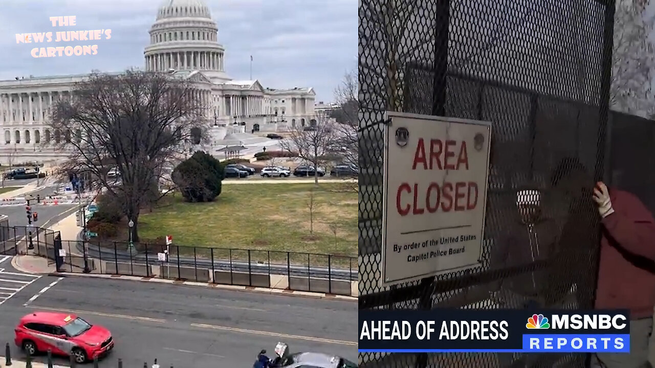 The fence is back up around the Capitol for Biden's State of the Union.