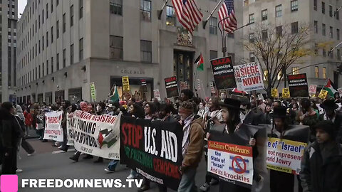 Intifada So Tender & Mild! Pro-Hamas Goons Take To NYC Streets To Protest Rockefeller Christmas Tree