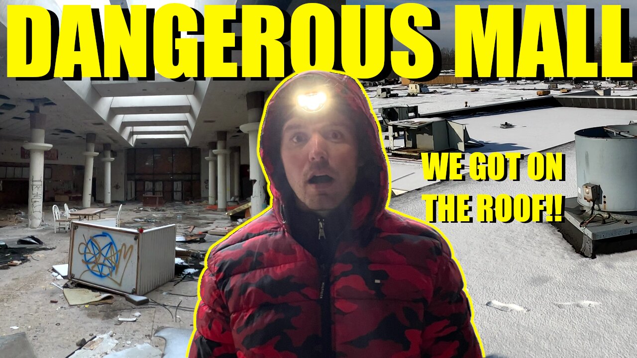 Abandoned Mall with a Movie Theater! *Got On Roof* Round 2!