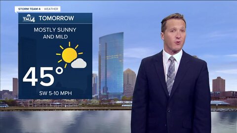 Sunshine returns Wednesday, temps climb into the 40s