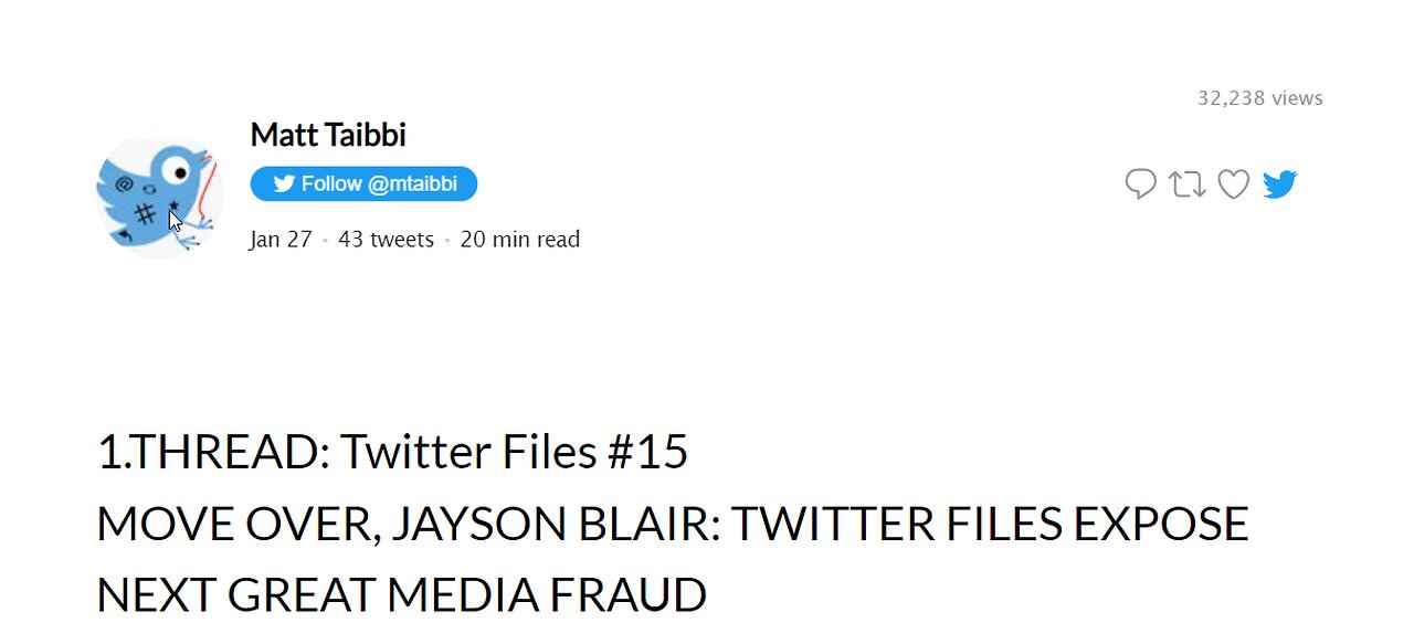 TWITTER FILES #15 JAN 27th 2023