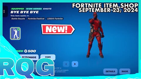 “NEW” BYE BYE BYE *NSYNC DEADPOOL ICON EMOTE IS HERE! FORTNITE ITEM SHOP (September 23, 2024)