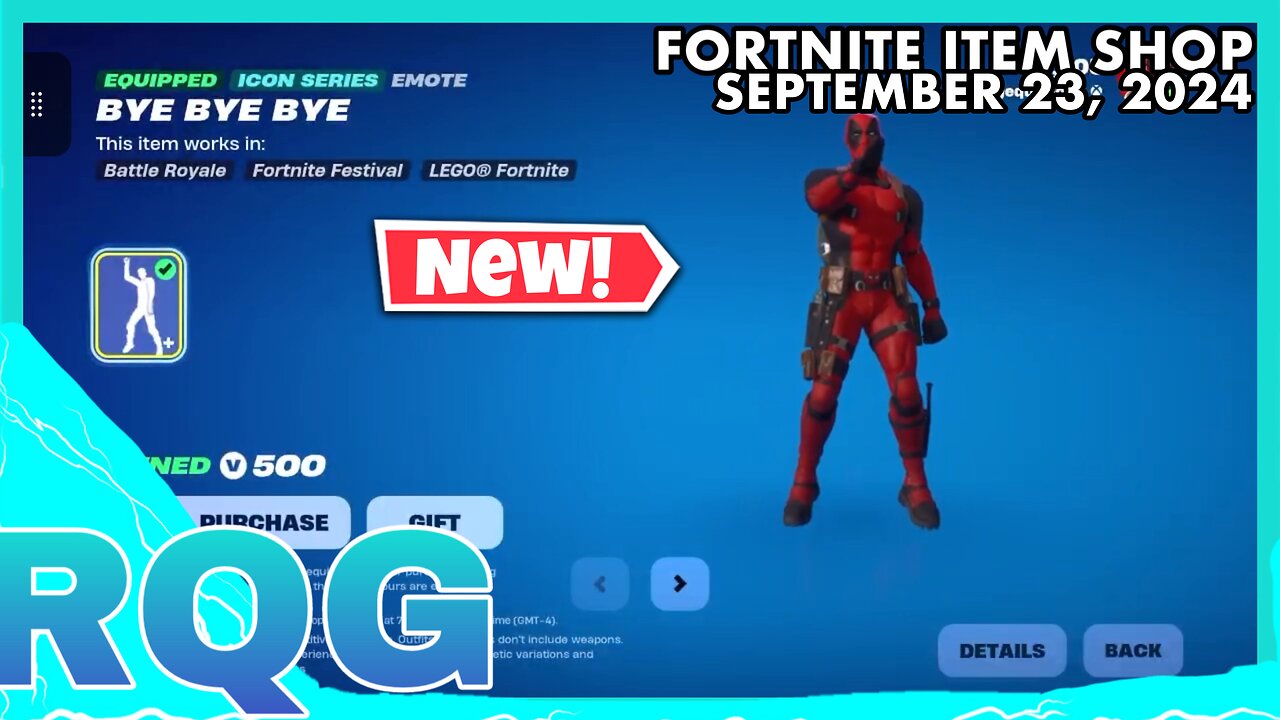 “NEW” BYE BYE BYE *NSYNC DEADPOOL ICON EMOTE IS HERE! FORTNITE ITEM SHOP (September 23, 2024)